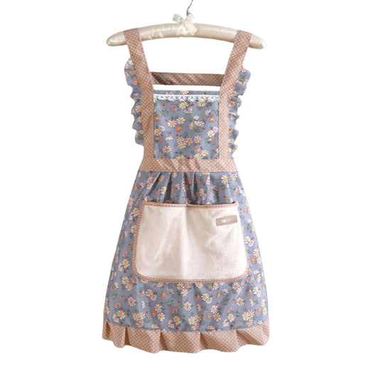 Vintage Floral Print Kitchen Apron for Cooking and Baking - view 2