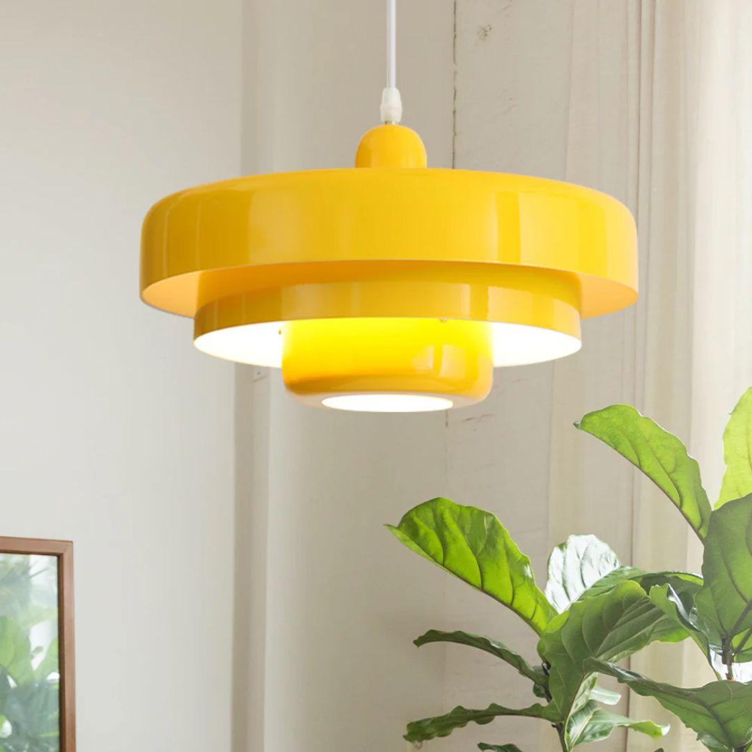 Layered Pendant Lamp in Green, Orange, or White for Dining Room - view 29