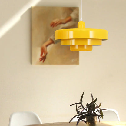 Layered Pendant Lamp in Green, Orange, or White for Dining Room - view 30