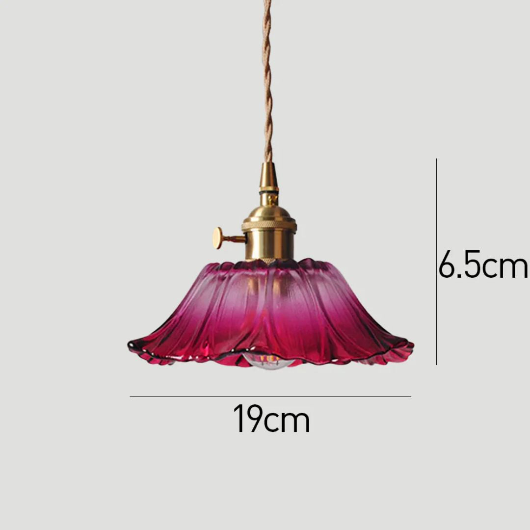 Deep Red Flower Pendant Lamp for Dining Table or Living Room - view 14
