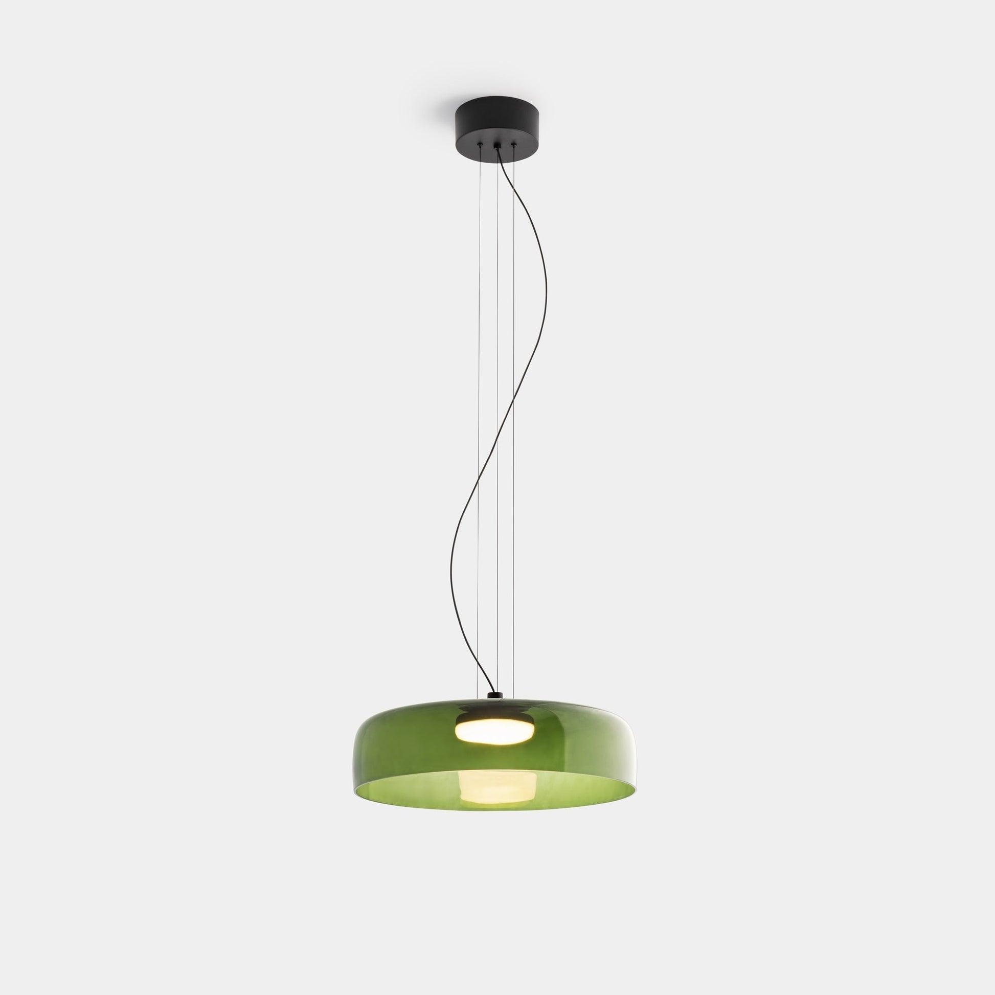 Layered Pendant Light – Modern Design in Orange, Green, Gray - view 17
