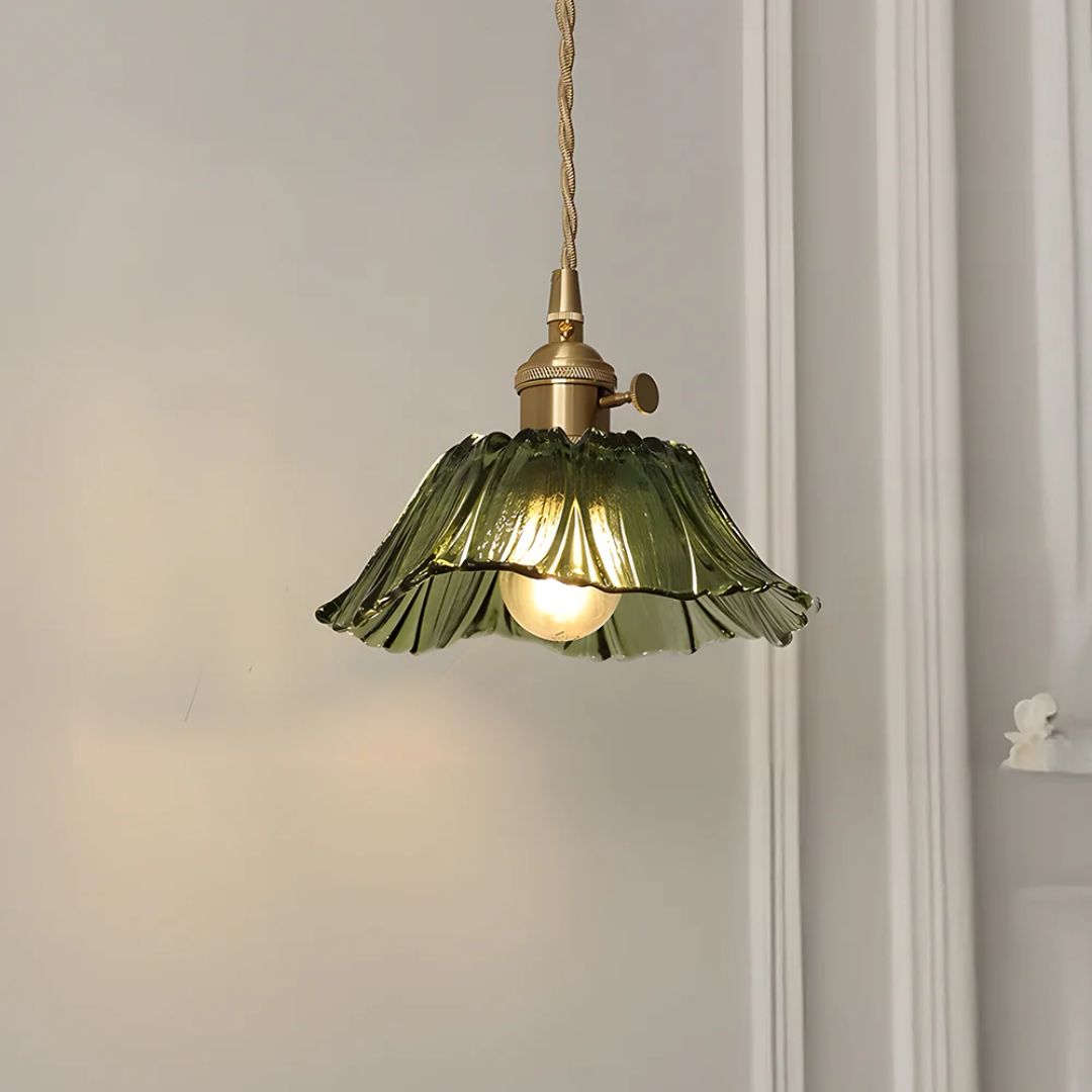 Deep Red Flower Pendant Lamp for Dining Table or Living Room - view 26