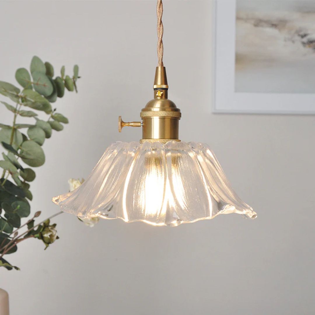Deep Red Flower Pendant Lamp for Dining Table or Living Room - view 34