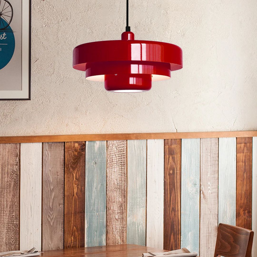 Layered Pendant Lamp in Green, Orange, or White for Dining Room - view 26