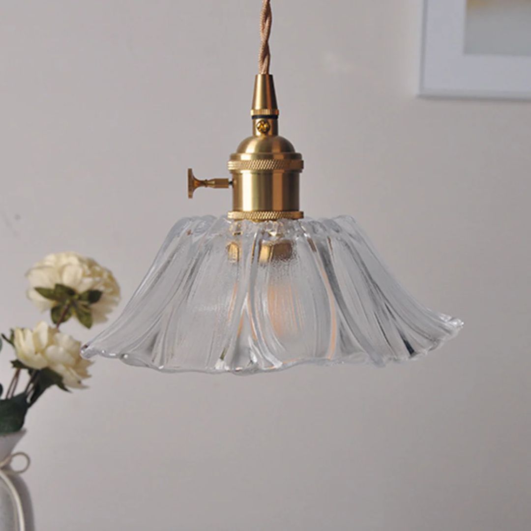 Deep Red Flower Pendant Lamp for Dining Table or Living Room - view 35