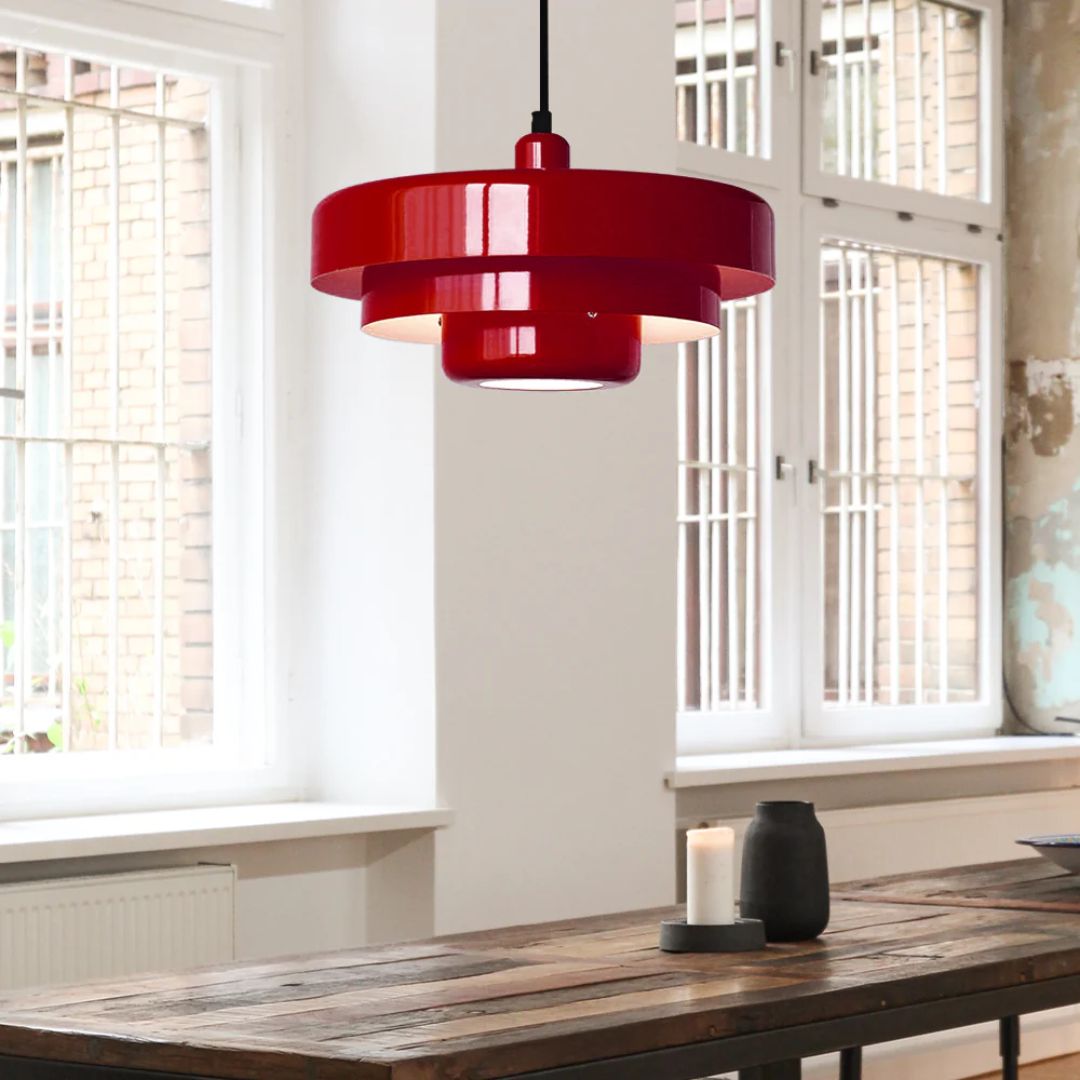Layered Pendant Lamp in Green, Orange, or White for Dining Room - view 25