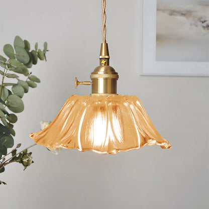 Deep Red Flower Pendant Lamp for Dining Table or Living Room - view 29