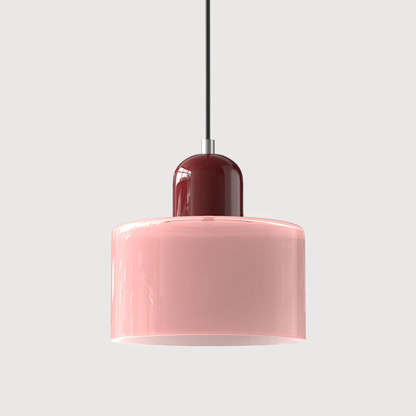 Retro Pendant Light in Dark Green and Orange, Adjustable Length - view 51
