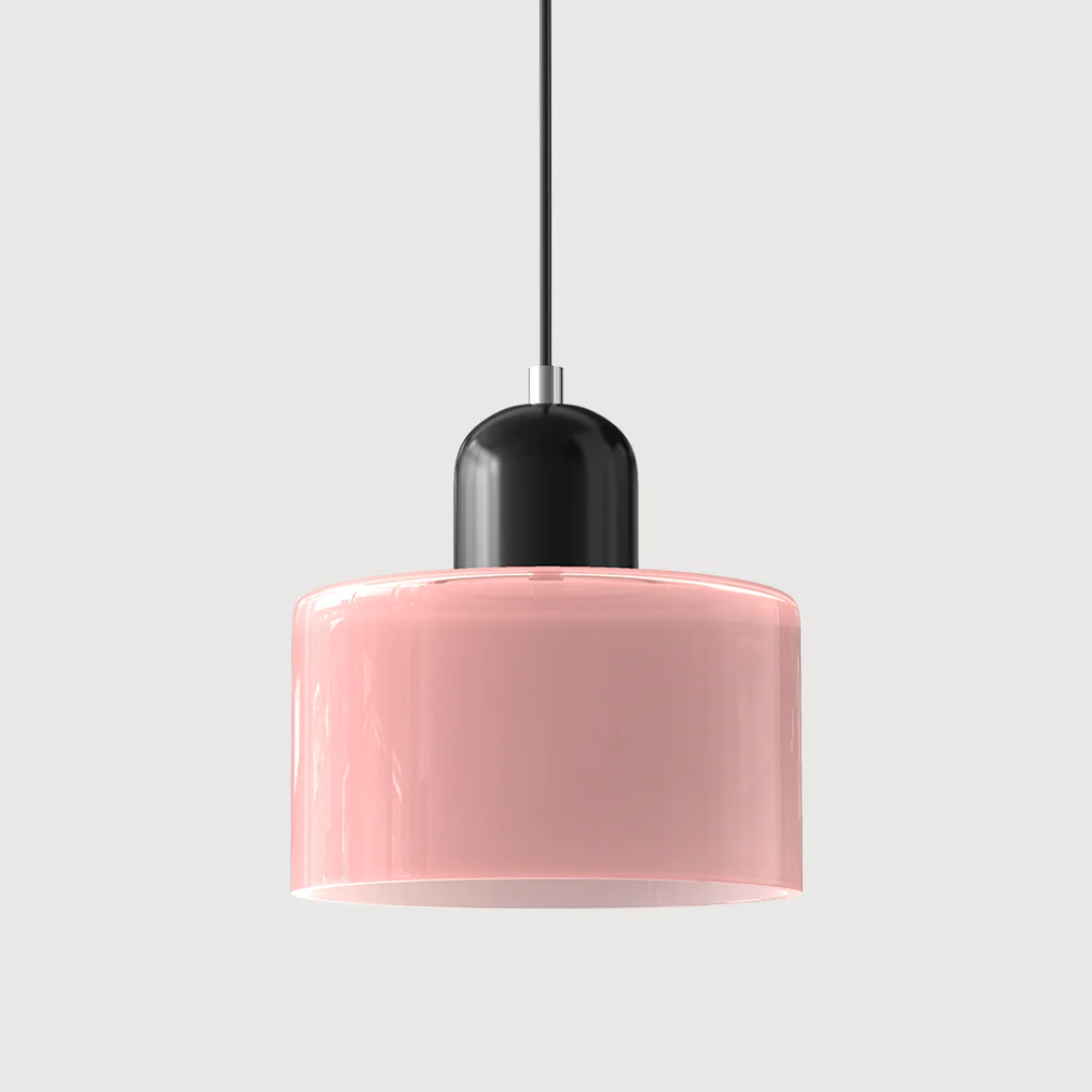 Retro Pendant Light in Dark Green and Orange, Adjustable Length - view 50