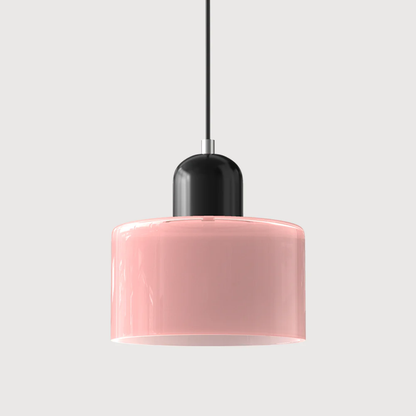 Retro Pendant Light in Dark Green and Orange, Adjustable Length - view 50