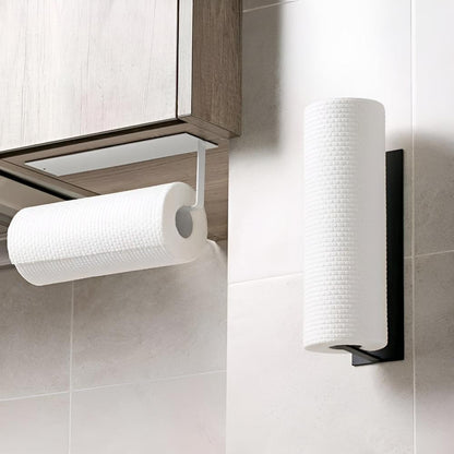 Adhesive Black Paper Towel Holder for Kitchen and Bathroom - view 3