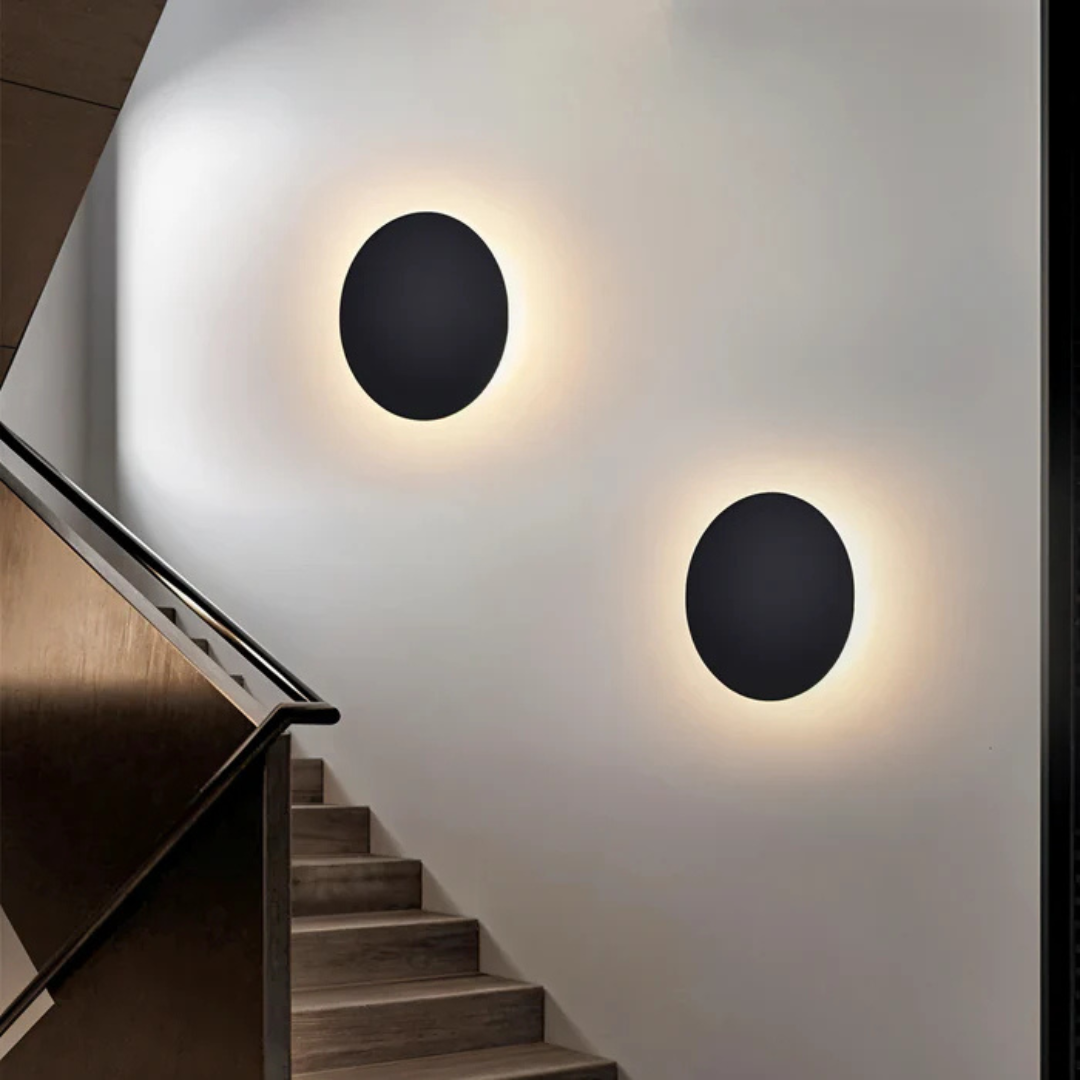 Round LED Wall Lamp in Black, Gold, or White – Modern Lighting - view 2