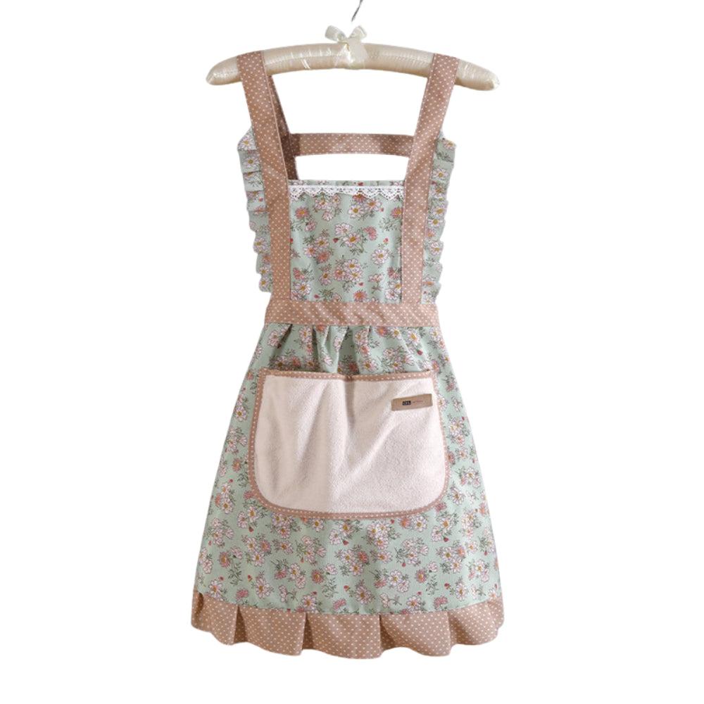 Vintage Floral Print Kitchen Apron for Cooking and Baking - view 3