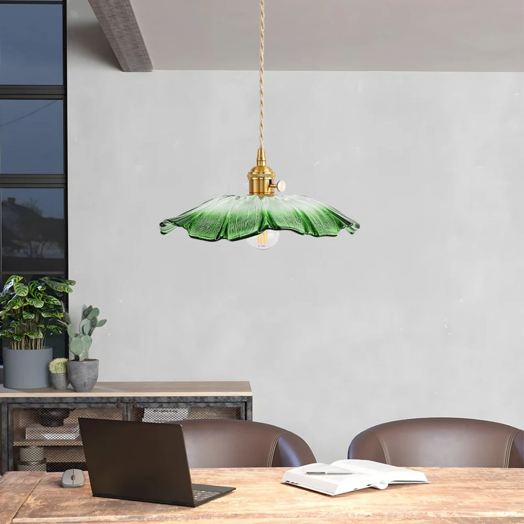 Deep Red Flower Pendant Lamp for Dining Table or Living Room - view 18