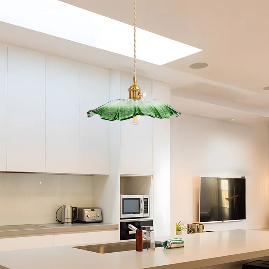 Deep Red Flower Pendant Lamp for Dining Table or Living Room - view 16