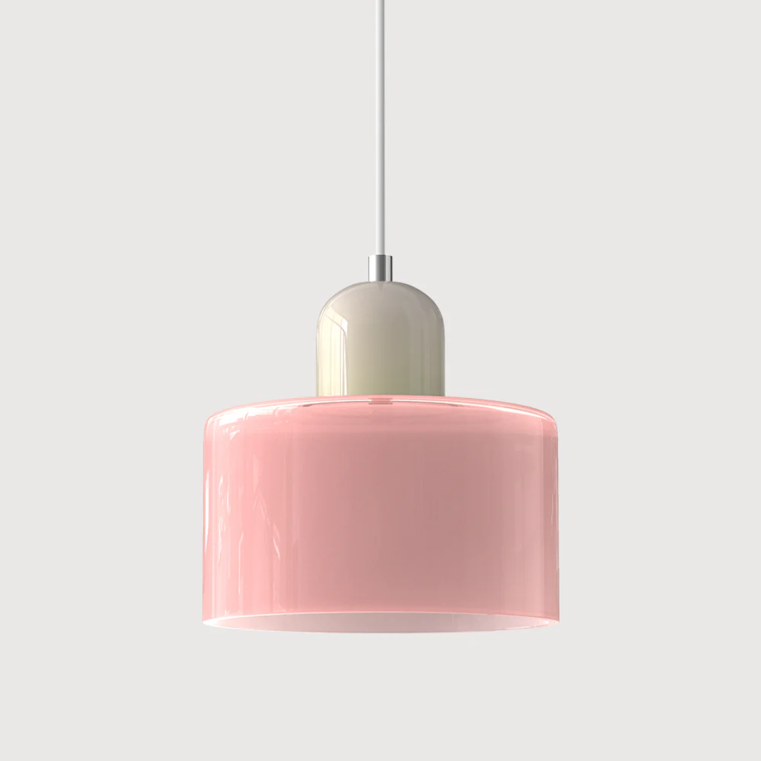 Retro Pendant Light in Dark Green and Orange, Adjustable Length - view 53
