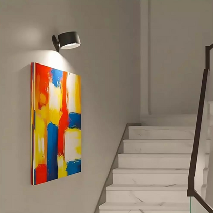 Rechargeable White Cylindrical Wall Lamp with Remote Control - view 3