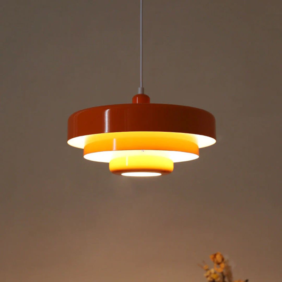 Layered Pendant Lamp in Green, Orange, or White for Dining Room - view 23