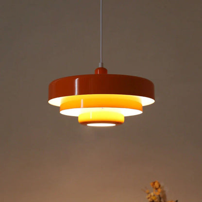 Layered Pendant Lamp in Green, Orange, or White for Dining Room - view 23