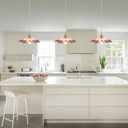 Deep Red Flower Pendant Lamp for Dining Table or Living Room - view 13