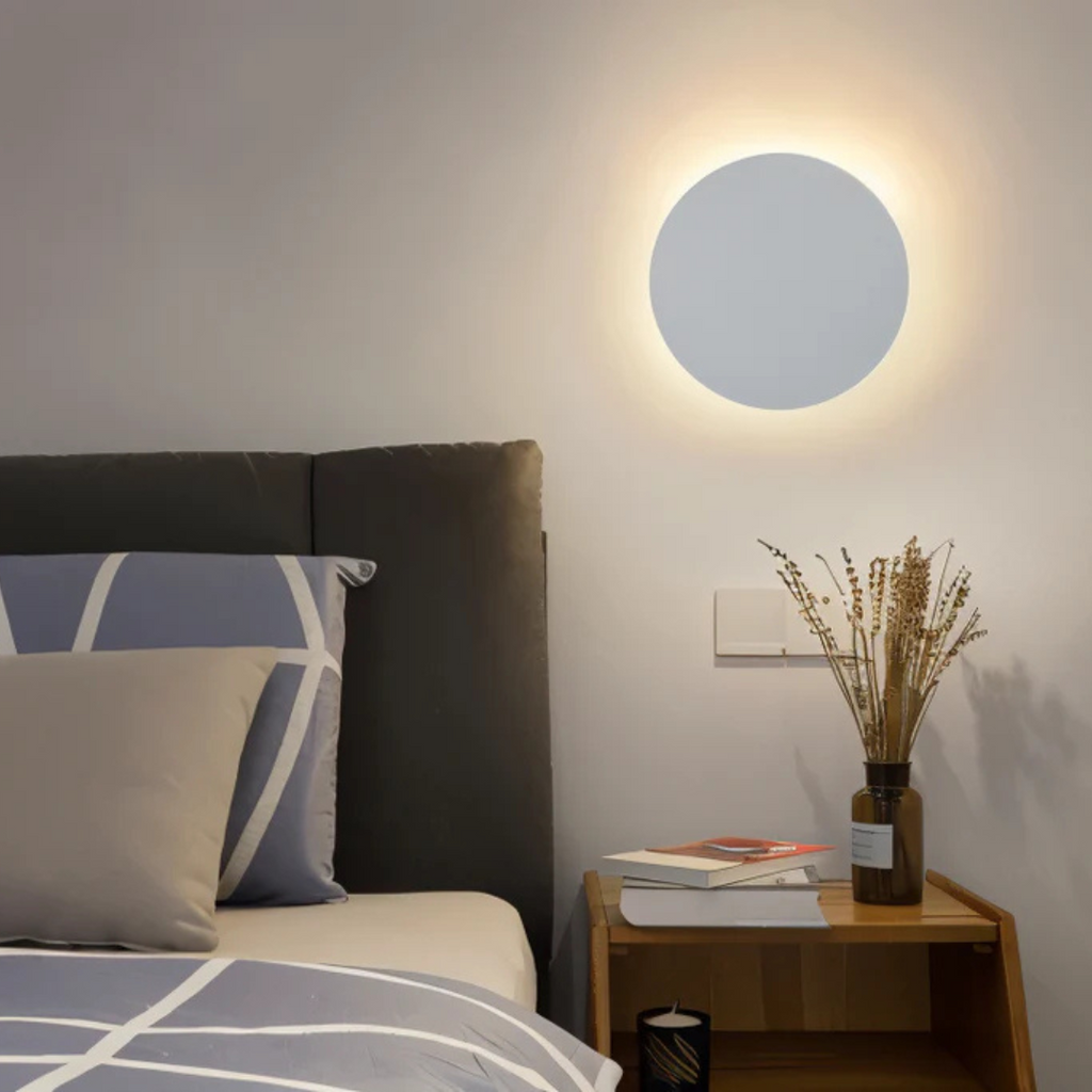 Round LED Wall Lamp – Black, Gold, and White, Modern Lighting for Living Room or Bedroom – view 4