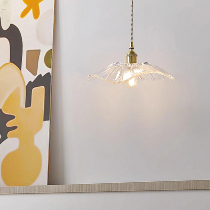 Flower Pendant Lamp in Purple and Amber for Dining Room Decor - view 11