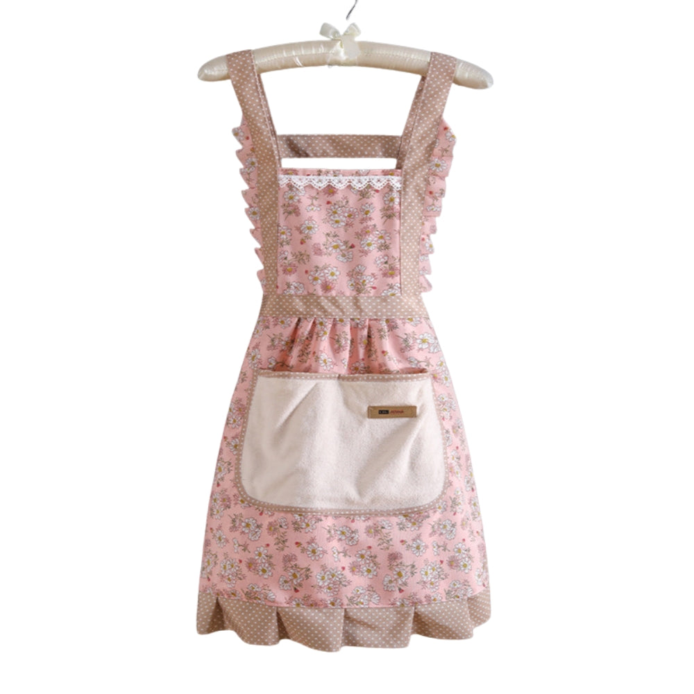 Vintage Floral Print Kitchen Apron for Cooking and Baking - view 4