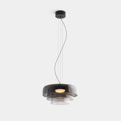 Layered Pendant Light – Modern Design in Orange, Green, Gray - view 13