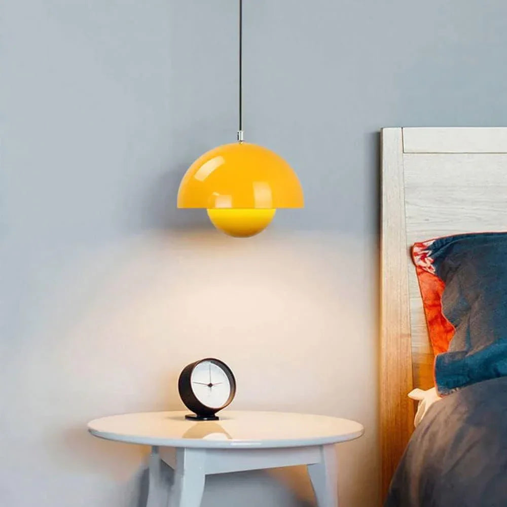 Scandinavian Pendant Light - Matte Black, Semi-Round Shape - view 19