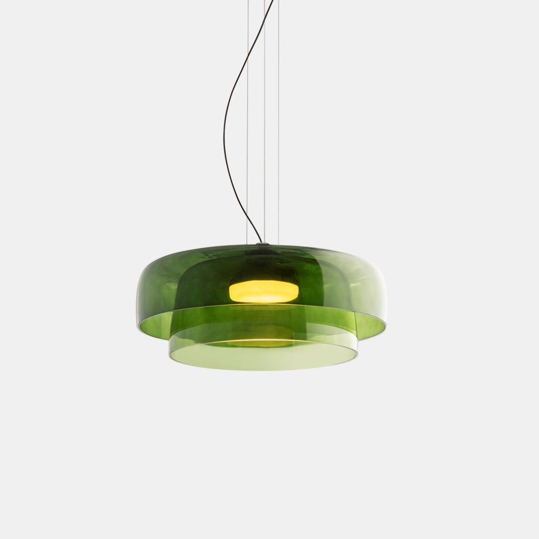 Layered Pendant Light – Modern Design in Orange, Green, Gray - view 21
