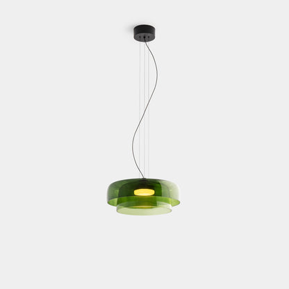 Layered Pendant Light – Modern Design in Orange, Green, Gray - view 18