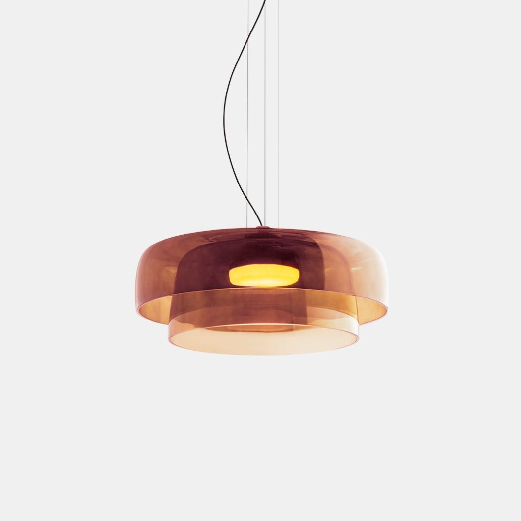 Layered Pendant Light – Modern Design in Orange, Green, Gray - view 28