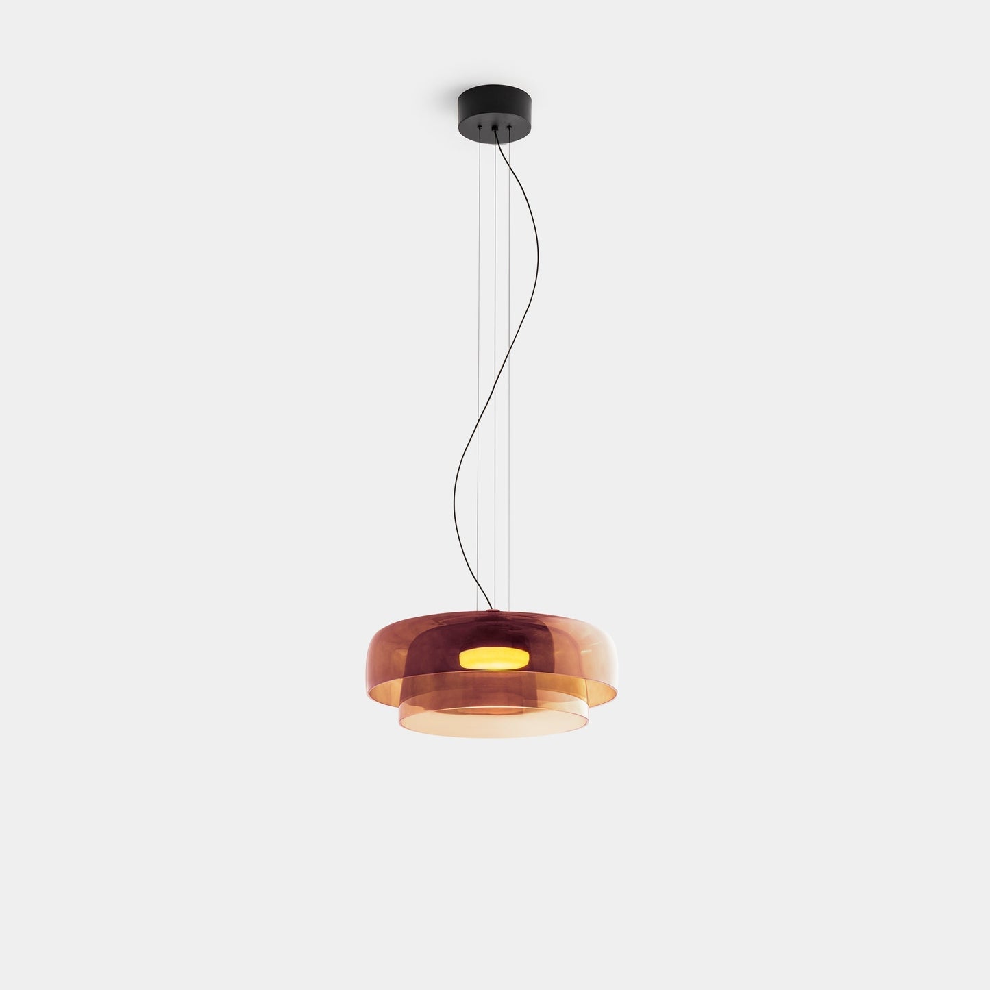 Layered Pendant Light – Modern Design in Orange, Green, Gray - view 24