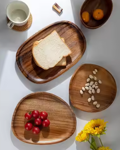 Rustic Serving Board Set in Natural Tones for Kitchen or Table - view 13
