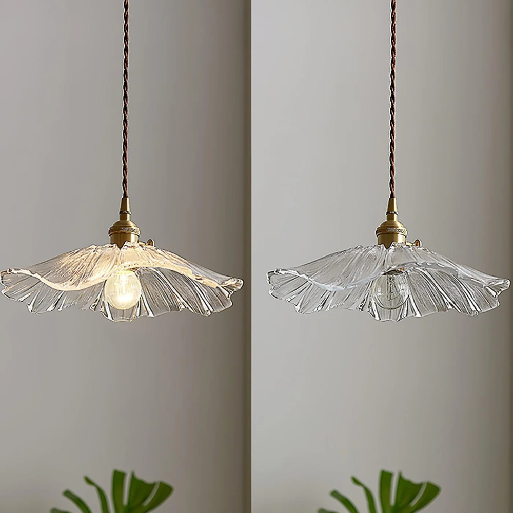 Flower Pendant Lamp in Purple and Amber for Dining Room Decor - view 12