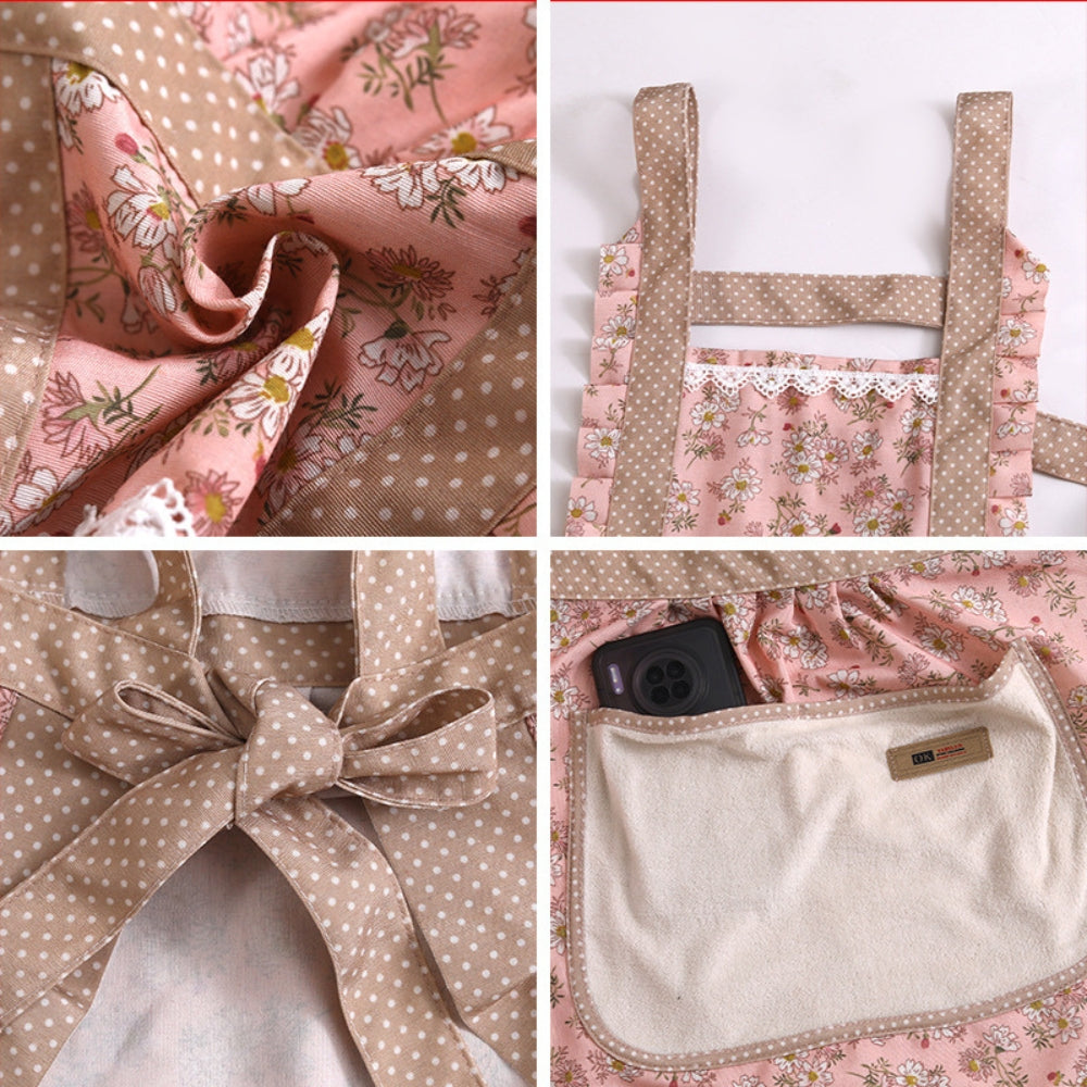 Vintage Floral Print Kitchen Apron for Cooking and Baking - view 6
