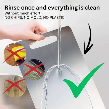 Silver Antibacterial Cutting Board, Knife-Friendly Design - view 9
