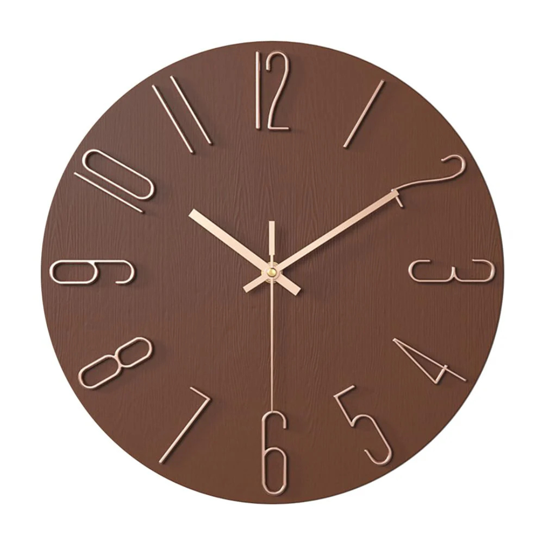Modern Black Plastic Wall Clock - Minimalist Design for Home Decor – view 2