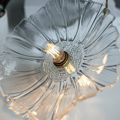 Flower Pendant Lamp in Purple and Amber for Dining Room Decor - view 13