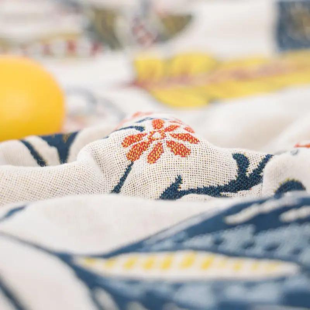 Lightweight Floral Throw with Fringe for Sofa or Bedroom - view 5