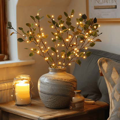 Olive Branch Fairy Lamp – Adjustable Warm LED Lighting for Home Decor - view 4