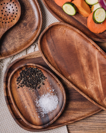 Rustic Serving Board Set in Natural Tones for Kitchen or Table - view 14
