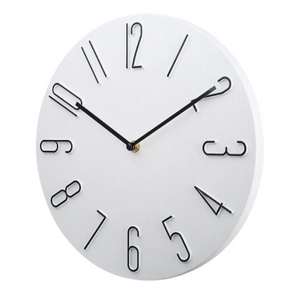 Black and White Modern Wall Clock for Living or Dining Room - view 3