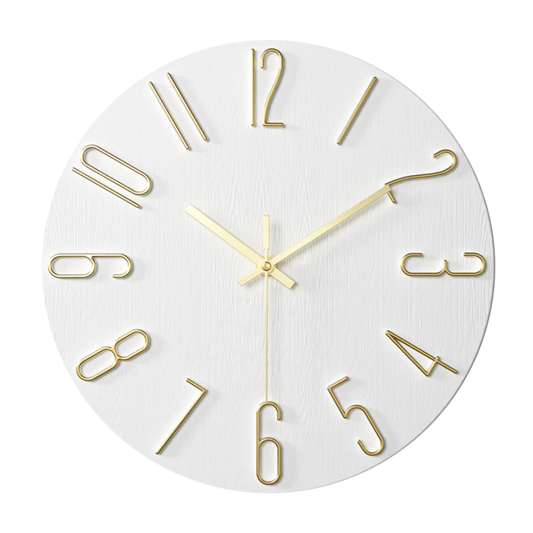 Modern Black Plastic Wall Clock - Minimalist Design for Home Decor – view 4