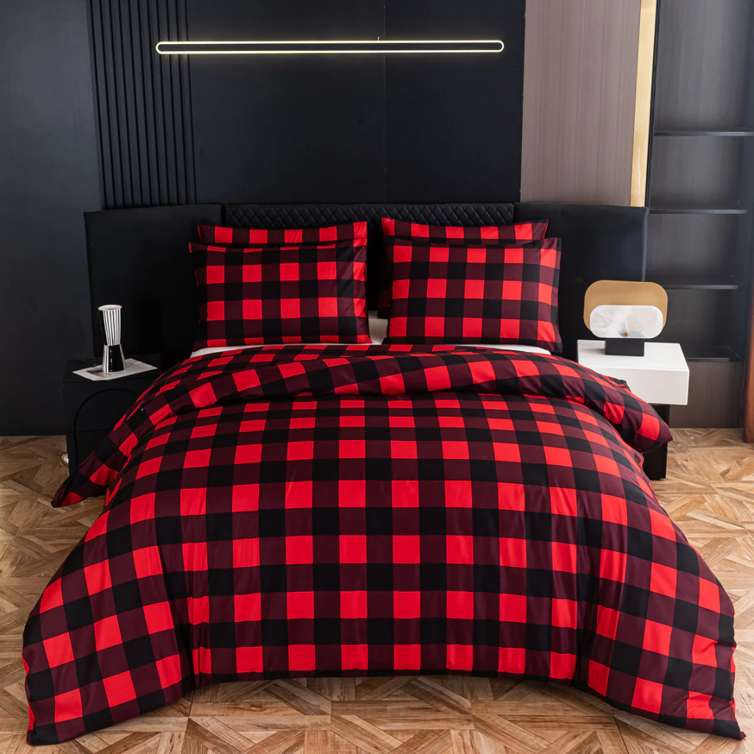 Abstract Pattern Duvet Cover Set in Multiple Colors - view 5