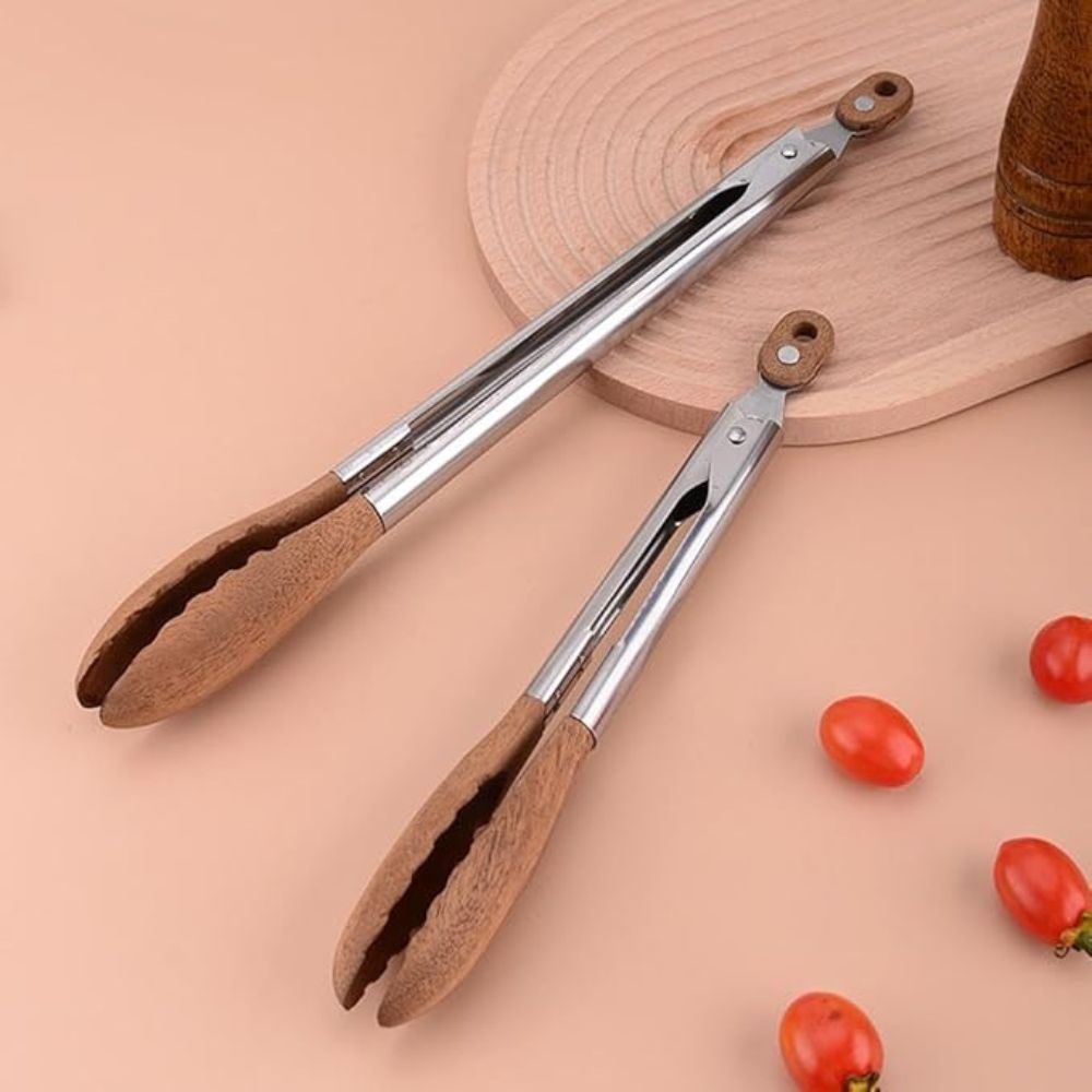 Kitchen Tongs Set with Locking Hinge for Grilling and Serving - view 6