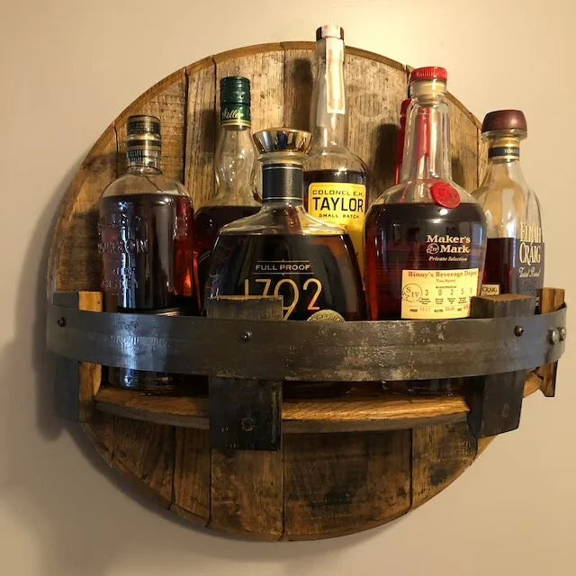 Wall-Mounted Drinks Display - Industrial Style for Kitchen or Home Bar - view 3