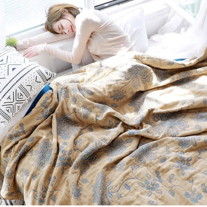 Lightweight Floral Throw Blanket for Bed or Sofa - view 6