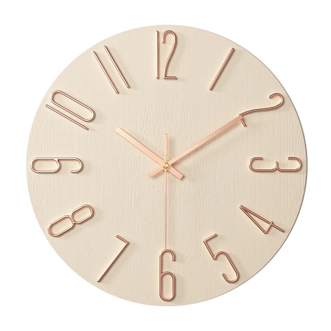 Modern Black Plastic Wall Clock - Minimalist Design for Home Decor – view 8