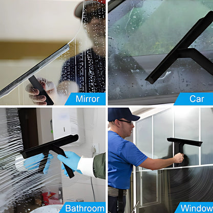 Modern Window and Mirror Cleaner with Slim Black Handle - view 6